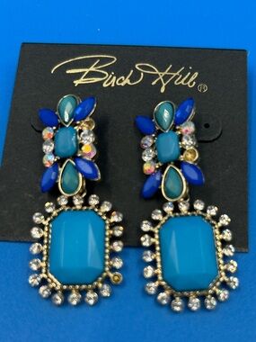 Birch Hill Turquoise Blue Crystal Drop Earrings